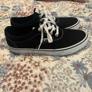 NWOT- Vans Black Canvas Sneakers size 8